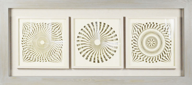MS236 Wall Décor objet d art box framed ceramic designs with glass